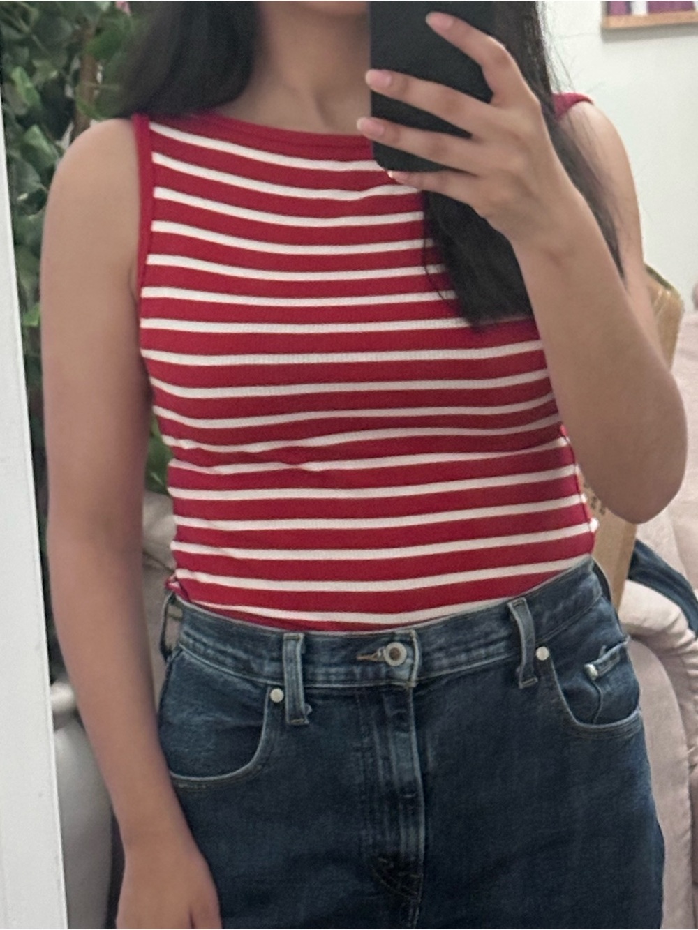 wild fable red & white top